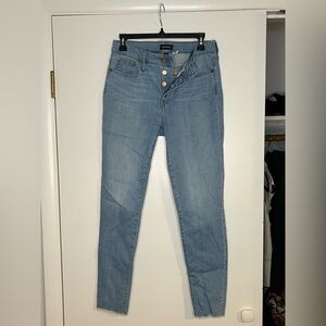 J. Crew 9” High Rise toothpick Jeans. Size 28T